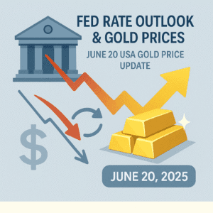 June 20 USA Gold Price Update – Visualizing how Fed rate cut expectations are influencing gold demand and weakening the dollar.