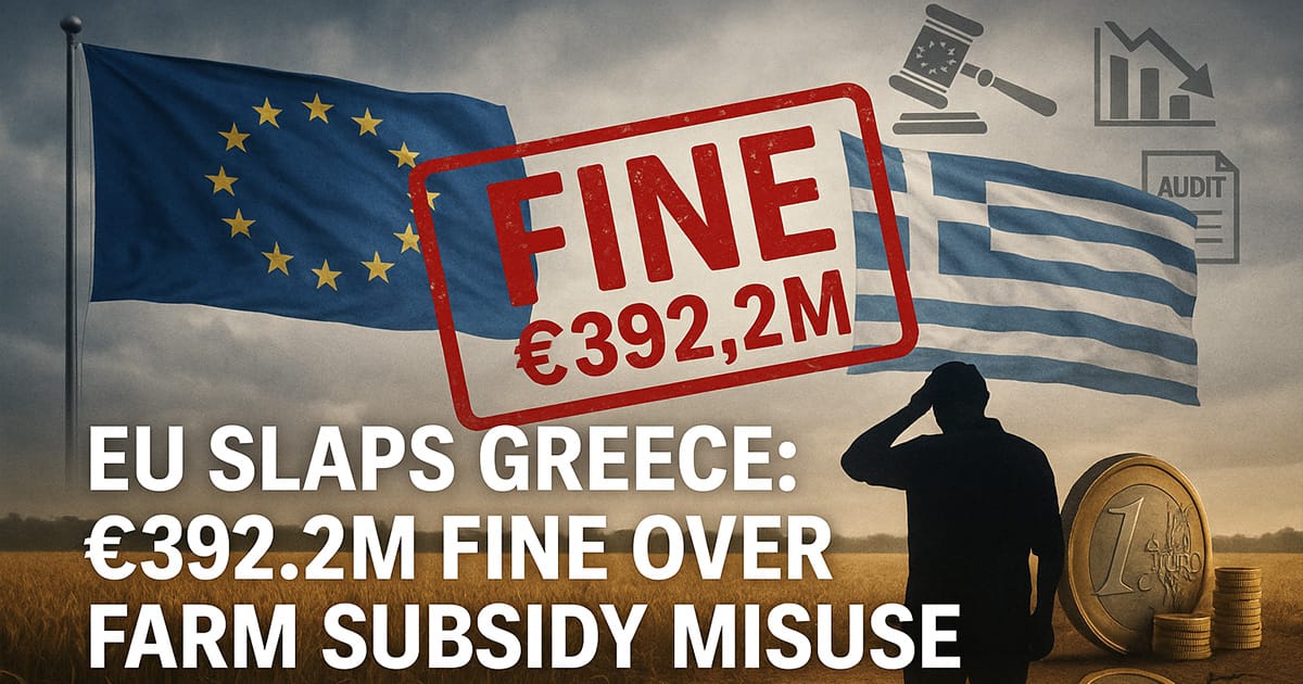 EU slaps Greece with record fine for subsidy misuse and oversight failures