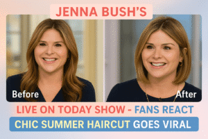 Jenna Bush debuts sleek chin-length bob haircut live on the Today Show, earning praise for her bold and modern new look.