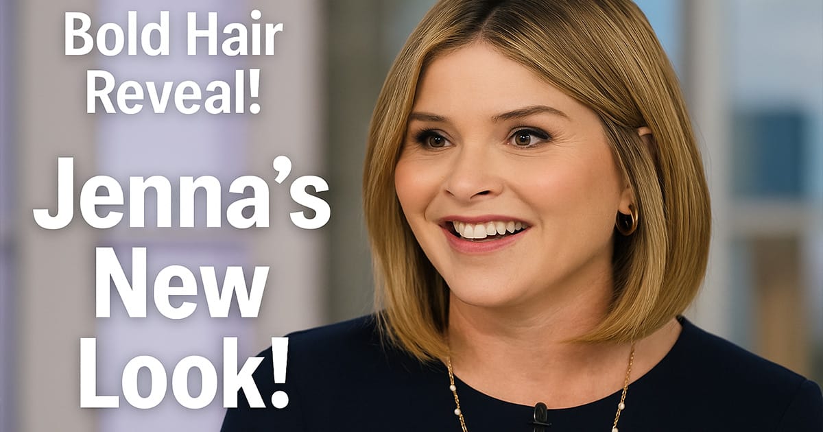 Jenna Bush smiling with her latest medium-length layered haircut at a public event.