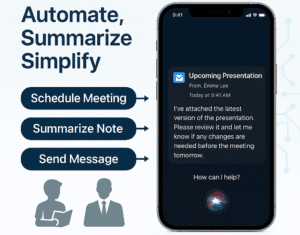 Smarter Siri in iOS 19 automates tasks and summarizes content on iPhone with AI-powered interface.